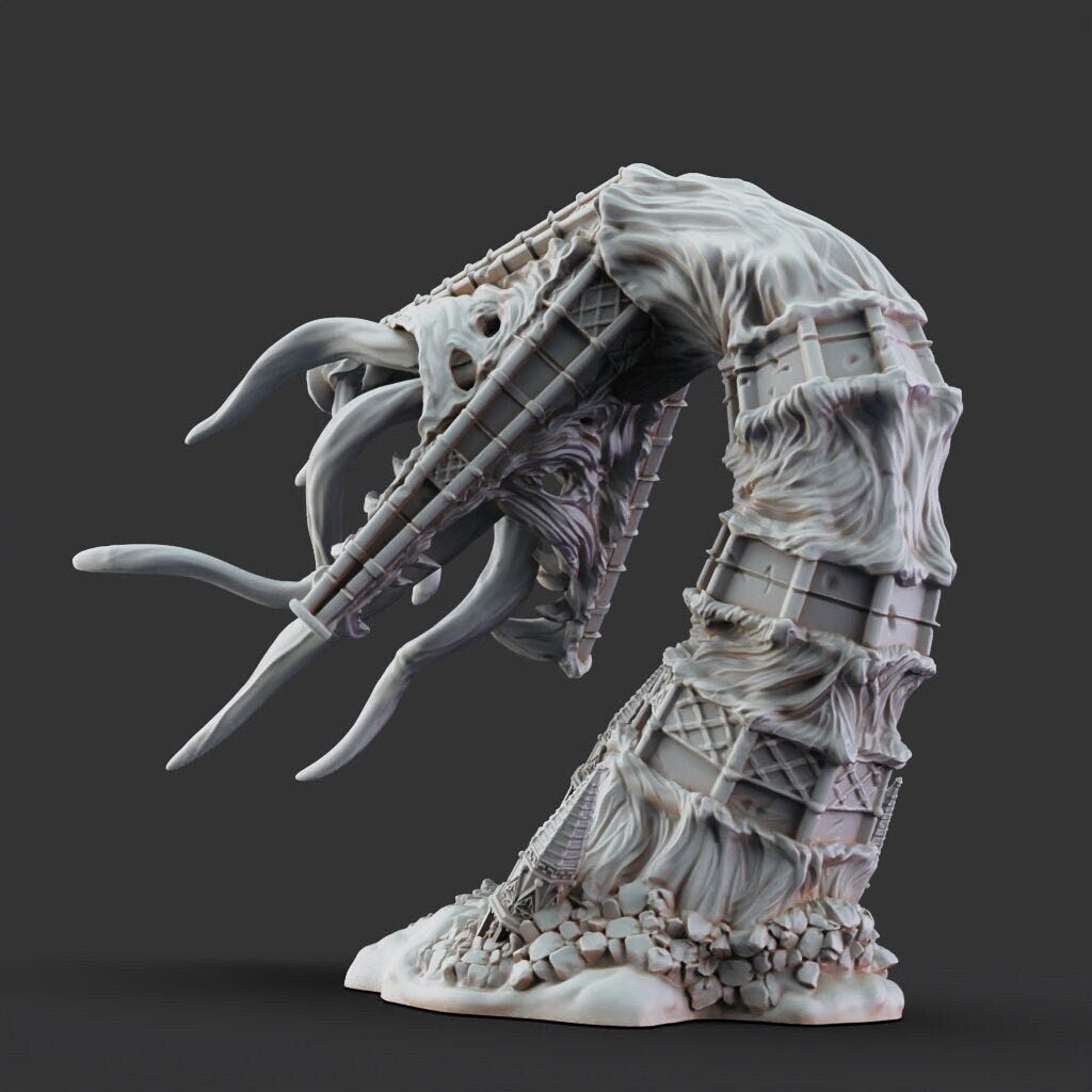 Giant ninja mimic miniature for tabletop gaming, hidden and revealed version - printed obsession
