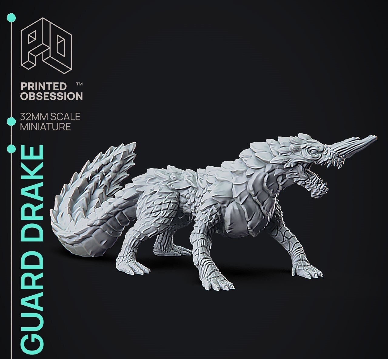Guard Drake - Monsters of the Universe - Miniature - Tabletop Gaming - By Printed Obsession