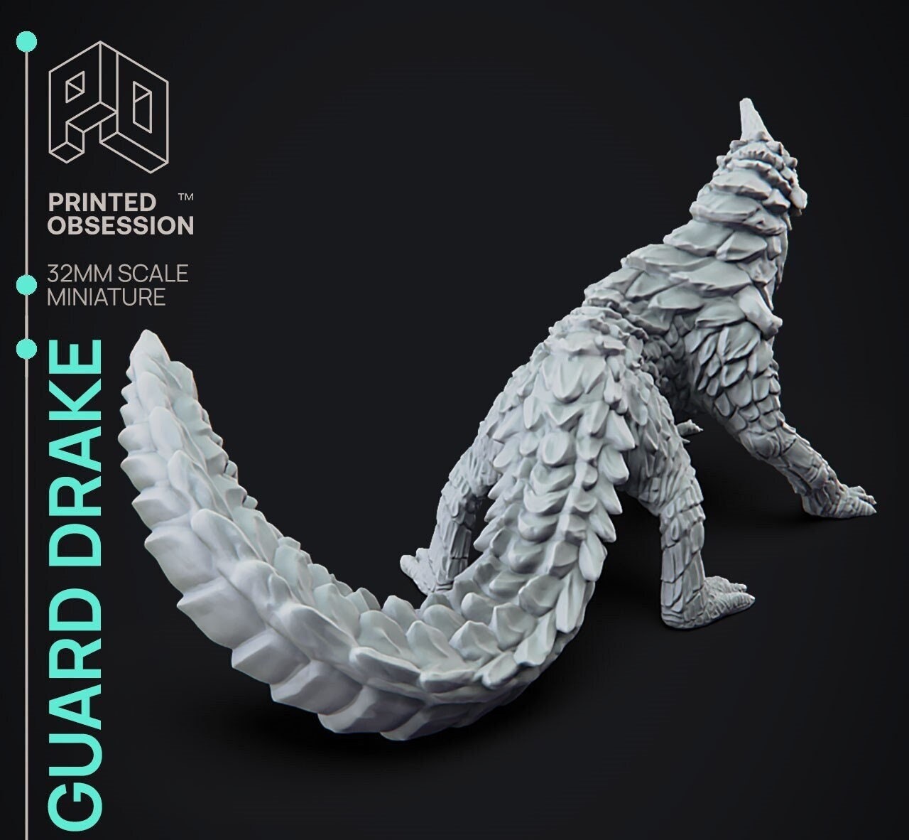 Guard Drake - Monsters of the Universe - Miniature - Tabletop Gaming - By Printed Obsession
