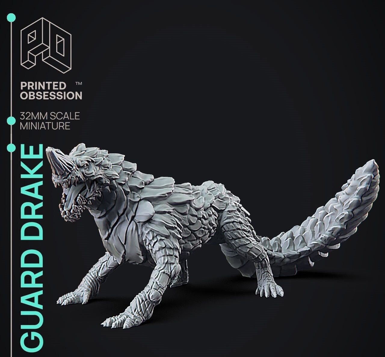 Guard Drake - Monsters of the Universe - Miniature - Tabletop Gaming - By Printed Obsession