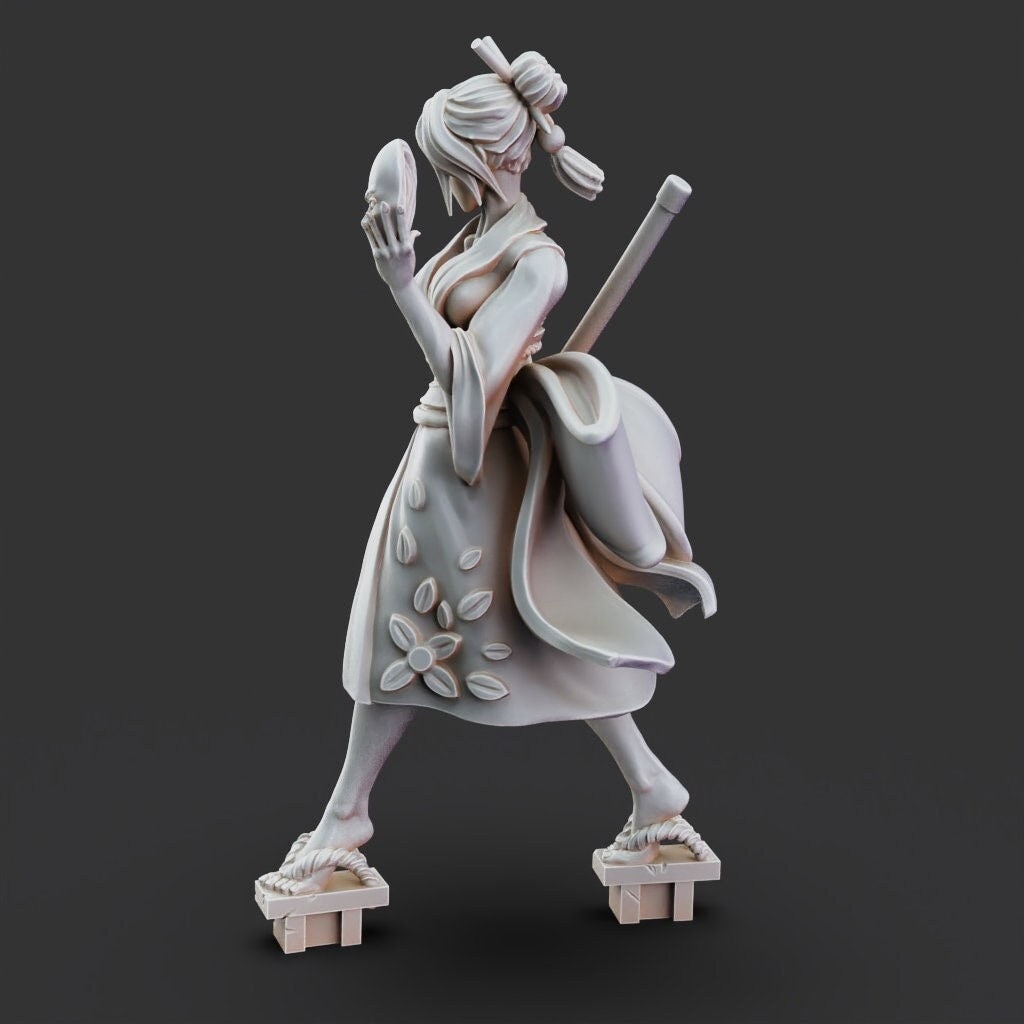 Changeling Ninja Miniature - Tabletop Gaming - Ninjas vs Mimics by Printed Obsession