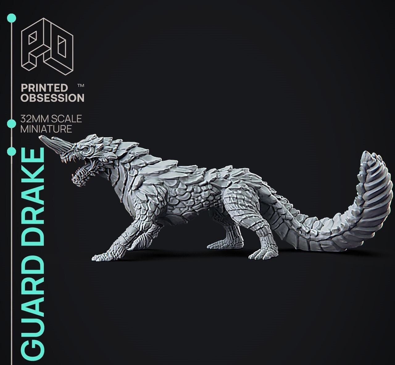 Guard Drake - Monsters of the Universe - Miniature - Tabletop Gaming - By Printed Obsession