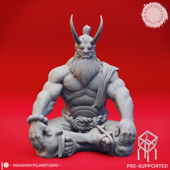 a statue of a man with horns and a beard