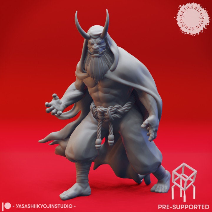 a statue of a man with horns and a beard