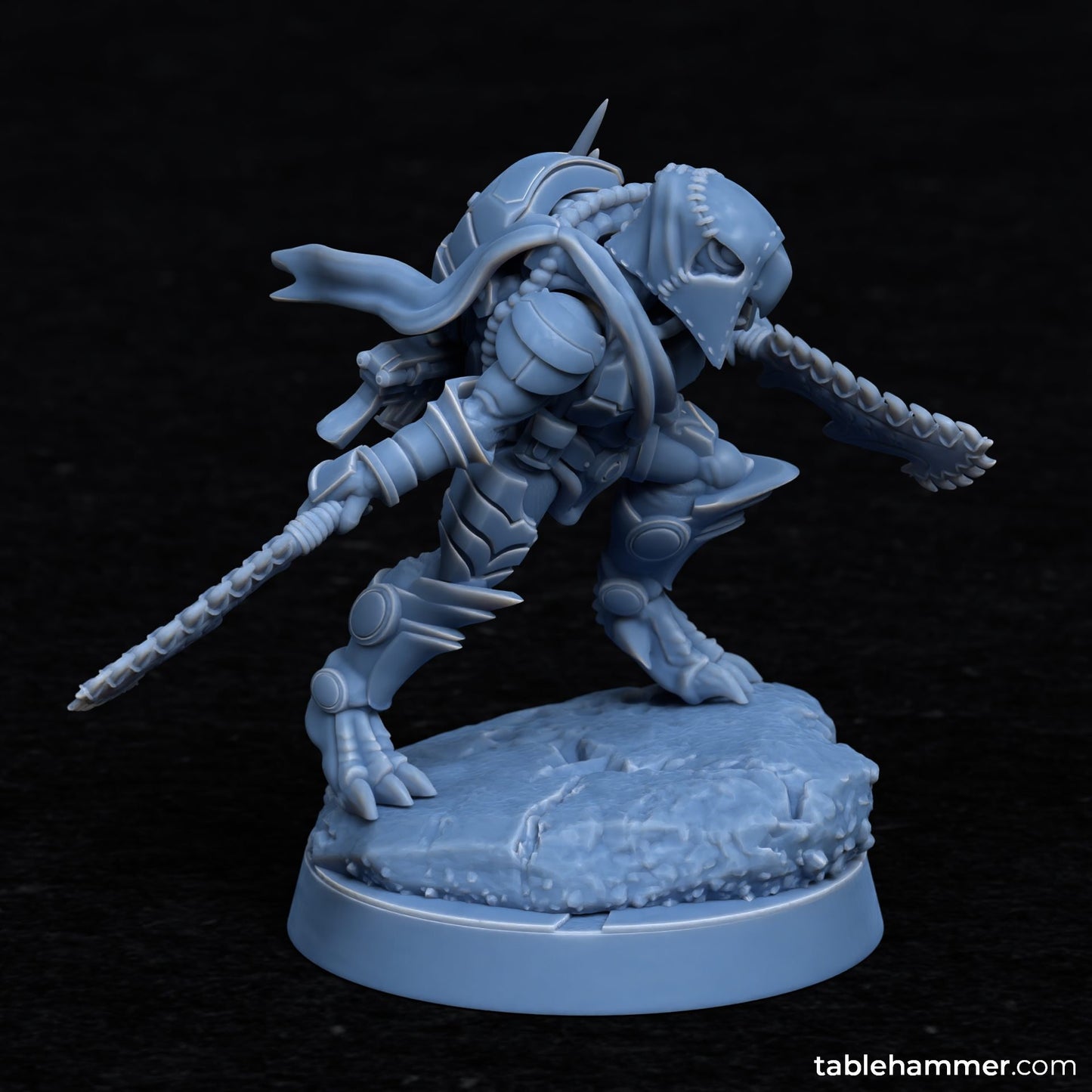 a toy figurine of a creature with a sword