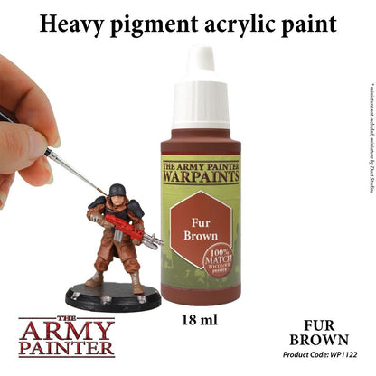 Fur Brown Acrylic Paint WP1122 - Army Painter - Craft supplies -  18ml bottle - Includes mixing ball