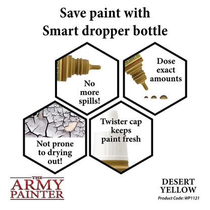 Desert yellow acrylic paint wp1121 - army painter - craft supplies -  18ml bottle - includes mixing ball