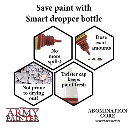 Abomination gore acrylic paint wp1401 - army painter - craft supplies -  18ml bottle - includes mixing ball