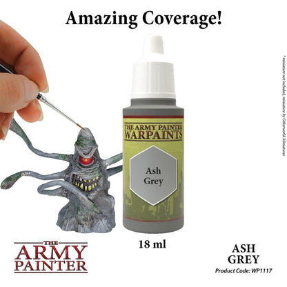 Ash grey acrylic paint wp1117 - army painter - craft supplies -  18ml bottle - includes mixing ball