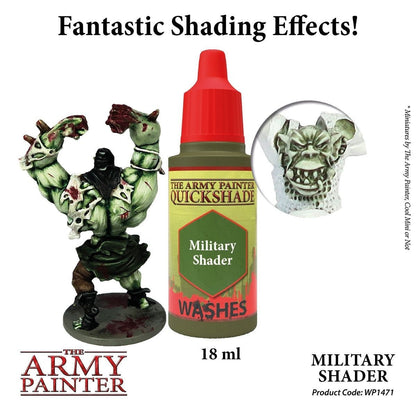 Military shader acrylic paint wp1471 - army painter - craft supplies - danish company - 18ml bottle - includes mixing ball