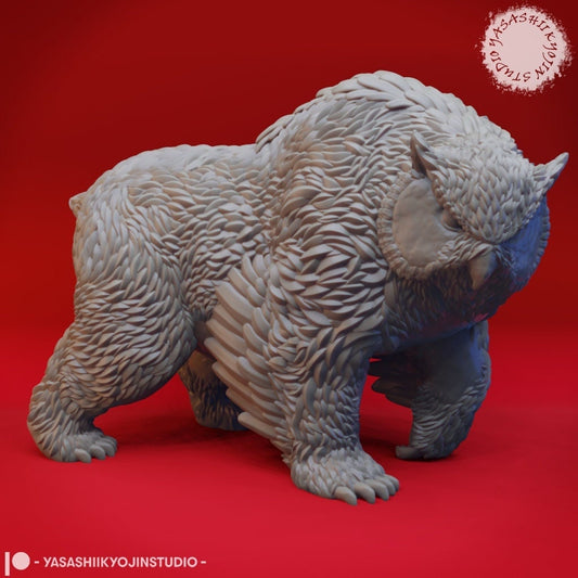 Owlbear Family - Miniature - Tabletop gaming - by yasashii kyojin Studios