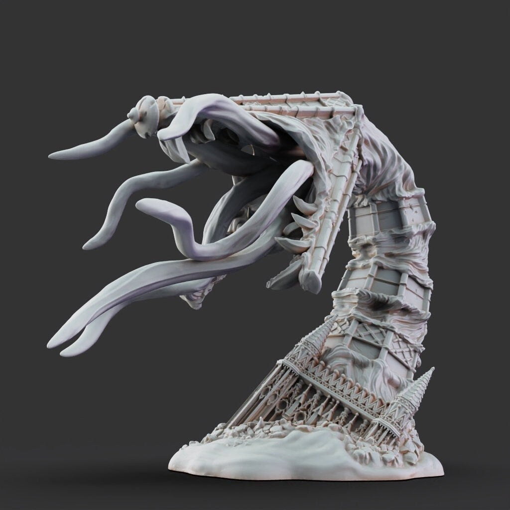 Giant ninja mimic miniature for tabletop gaming, hidden and revealed version  - printed obsession