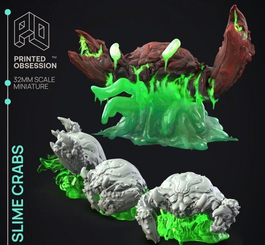 Slime crabs | gelatinous queen series | by printed obsession | 3d printed  tabletop gaming