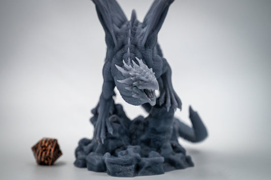 The white dragon - monster - miniature - tabletop gaming - by clynche art