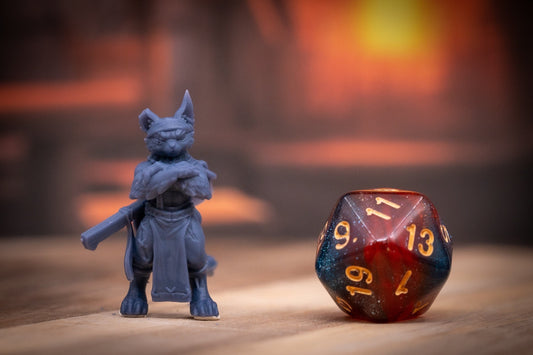 Cookie - Tabaxi Butcher - Hunting Party Miniature for Tabletop Gaming by Printed Obsession