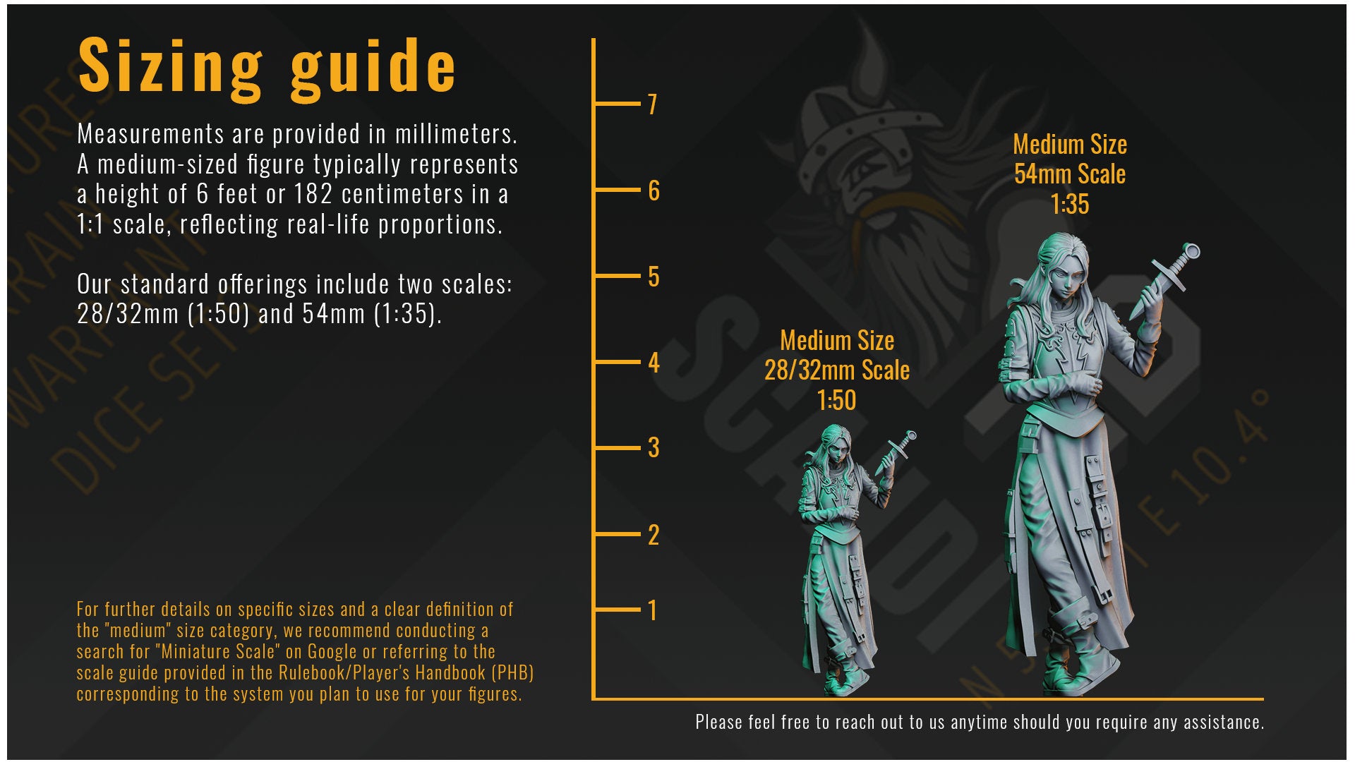 the size guide for a statue of a man and woman